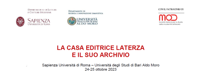 La Casa editrice Laterza e il suo Archivio