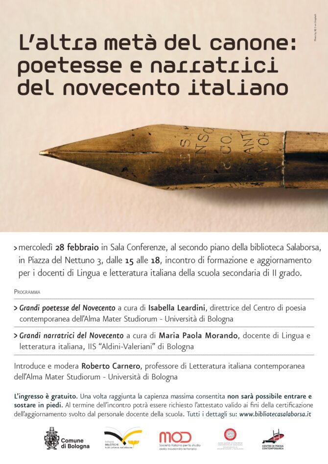L’altra metà del canone: poetesse e narratrici del Novecento italiano